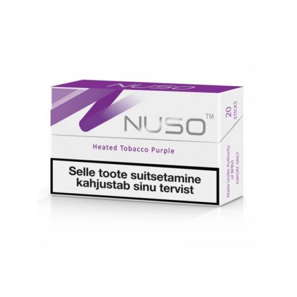 nuso purple heated tobacco sticks with nicotine